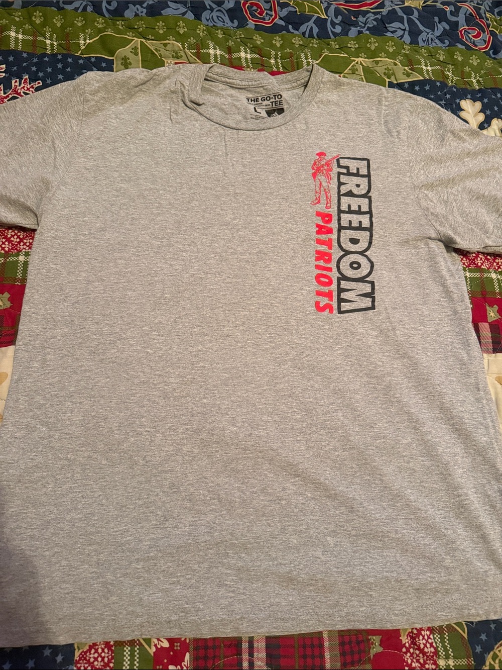 Adidas Freedom Patriots 4th of July Grey Graphic Tee